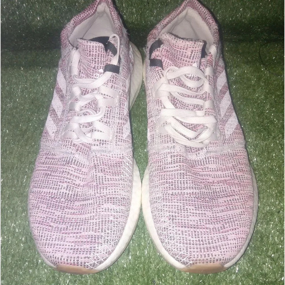 Womens Adidas Pureboost running/training shoe pink mesh B75824 size 10 - Picture 3 of 4